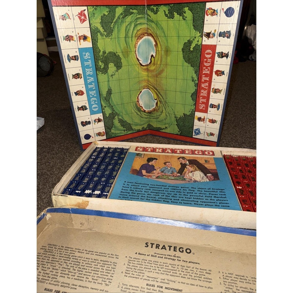 Vintage 1961 Milton Bradley Stratego Board Game Complete